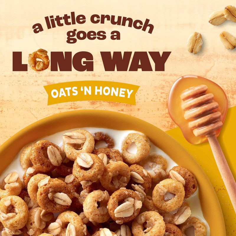 slide 4 of 10, General Mills Family Size Cheerios Oat Crunch Oats Honey Cereal - 24oz, 24 oz