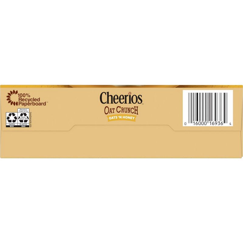 slide 3 of 10, General Mills Family Size Cheerios Oat Crunch Oats Honey Cereal - 24oz, 24 oz