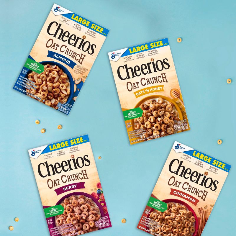 slide 6 of 10, General Mills Family Size Cheerios Oat Crunch Oats Honey Cereal - 24oz, 24 oz