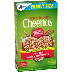 General Mills Size Apple Cinnamon Cheerios Cereal - 19oz: Cholesterol Free, Gluten-Free