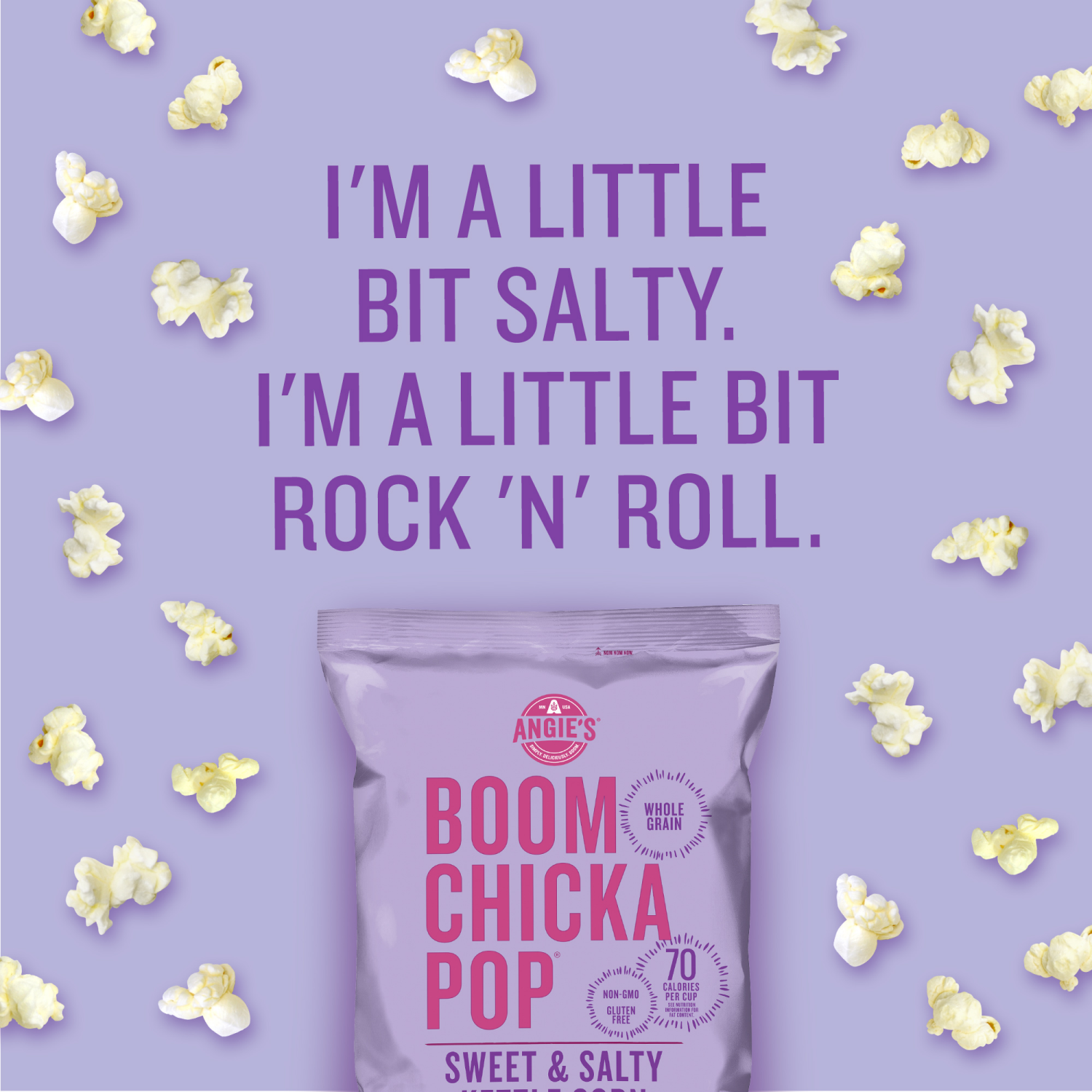 slide 3 of 3, BOOMCHICKAPOP Angie's BOOMCHICKAPOP Sweet & Salty Kettle Corn Popcorn, 7 oz., 7 oz