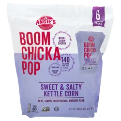 Angie's BOOMCHICKAPOP Sweet & Salty Kettle Corn Popcorn, 1 oz. 6-Count