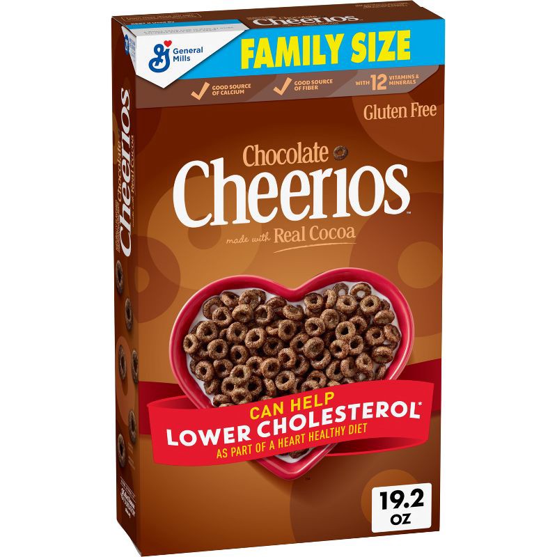 slide 1 of 8, General Mills Family Size Chocolate Cheerios Cereal - 19.2oz, 19.2 oz