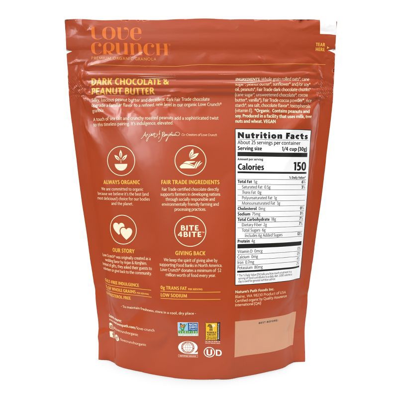 slide 2 of 6, Nature's Path Love Crunch Peanut Butter & Chocolate Granola - 26.4oz, 26.4 oz