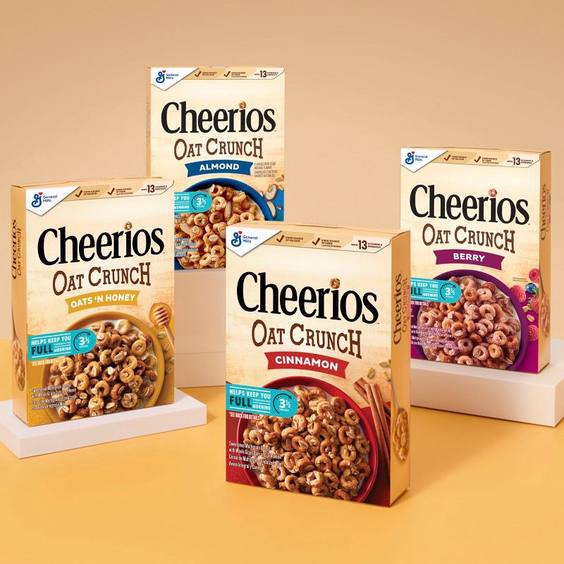 slide 6 of 13, General Mills Cheerios Oat Crunch Almond Cereal - 24oz, 24 oz