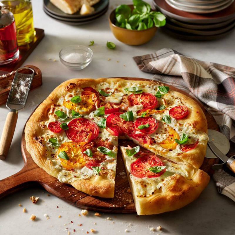 slide 4 of 4, Hearth & Hand with Magnolia 10" Round Wooden Paddle Serving Board Brown - Hearth & Hand™ with Magnolia: Acacia Cheese Platter, Kitchen Tray, 1 ct