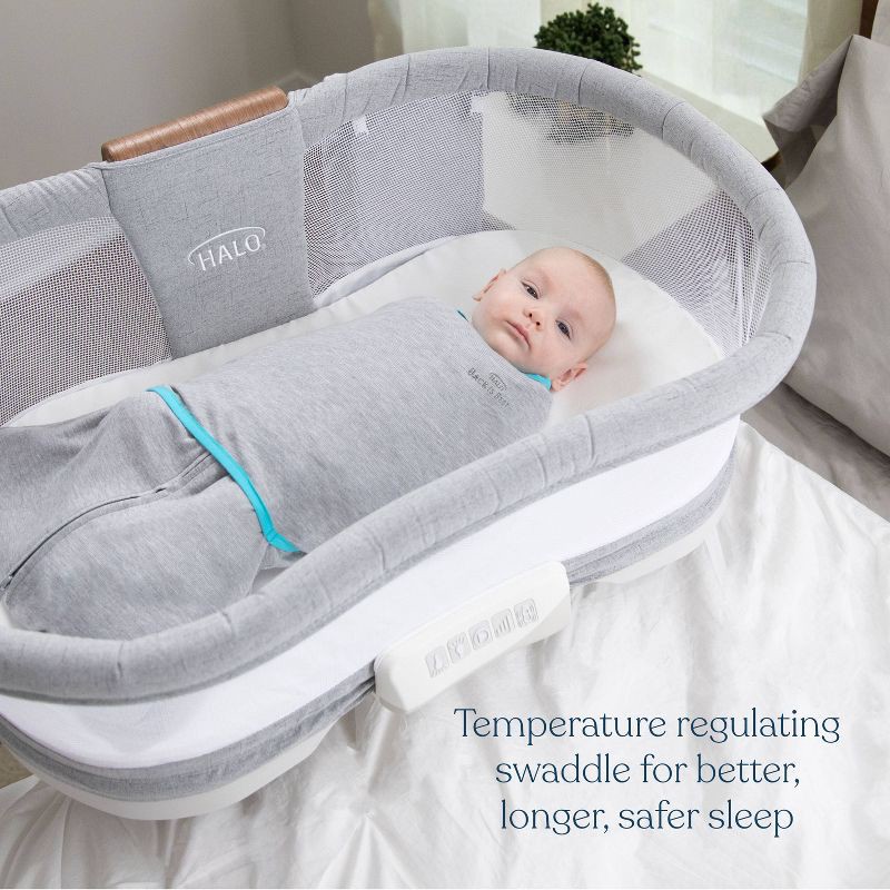 slide 2 of 13, HALO Innovations Sleepsack Swaddle Wrap Ideal Temperature - Heather Gray - Newborn, 1 ct