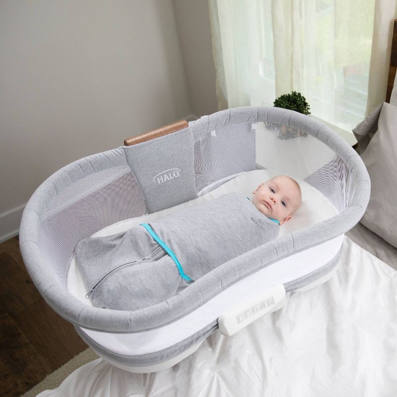 slide 11 of 13, HALO Innovations Sleepsack Swaddle Wrap Ideal Temperature - Heather Gray - Newborn, 1 ct