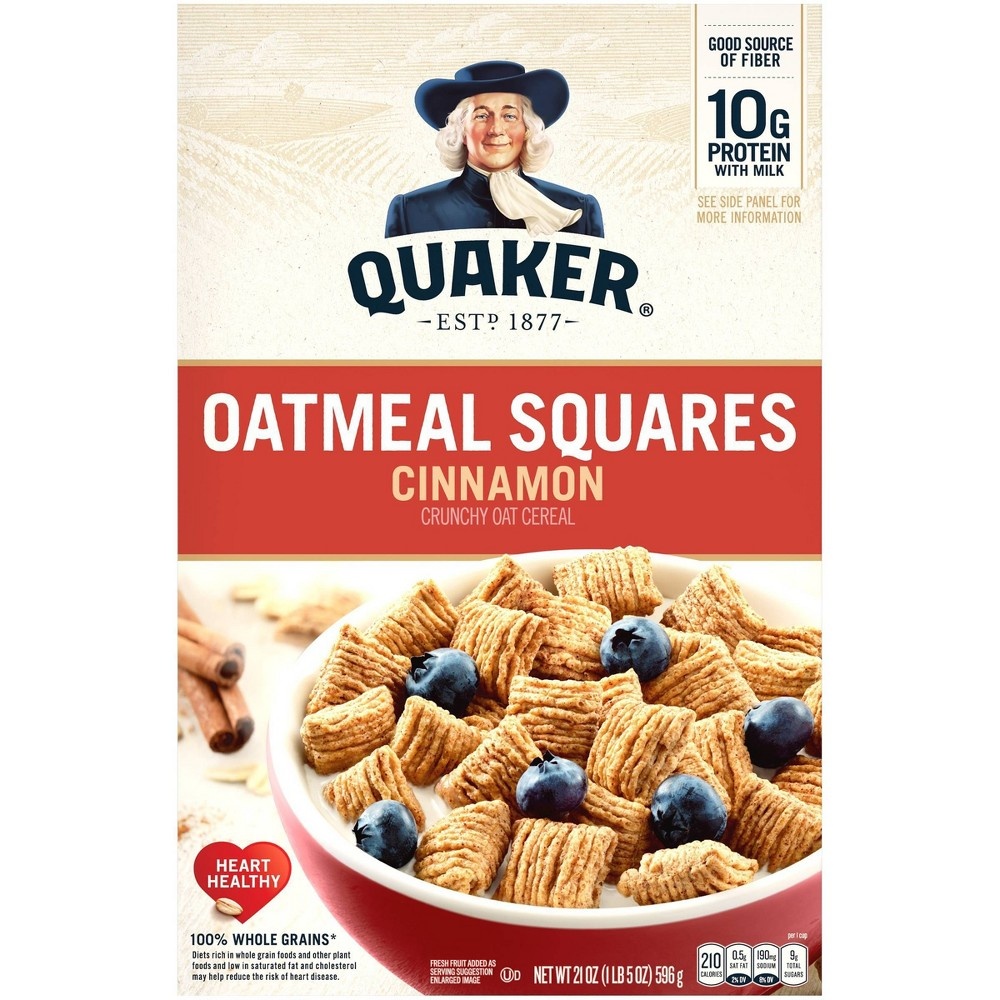 slide 5 of 5, Oatmeal Squares Quaker Oat Squares Big Box Cinnamon - 21oz, 21 oz