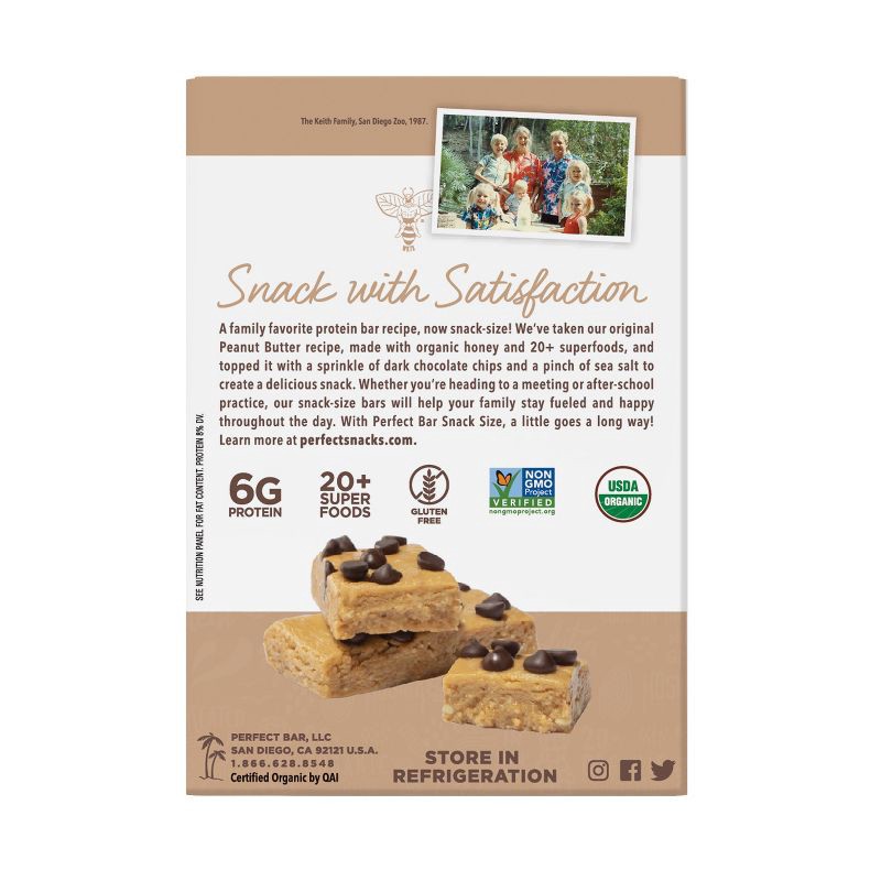 slide 3 of 9, Perfect Bar Dark Chocolate Chip Peanut Butter Snack Size Protein Bars - 7oz/8ct, 7 oz, 8 ct