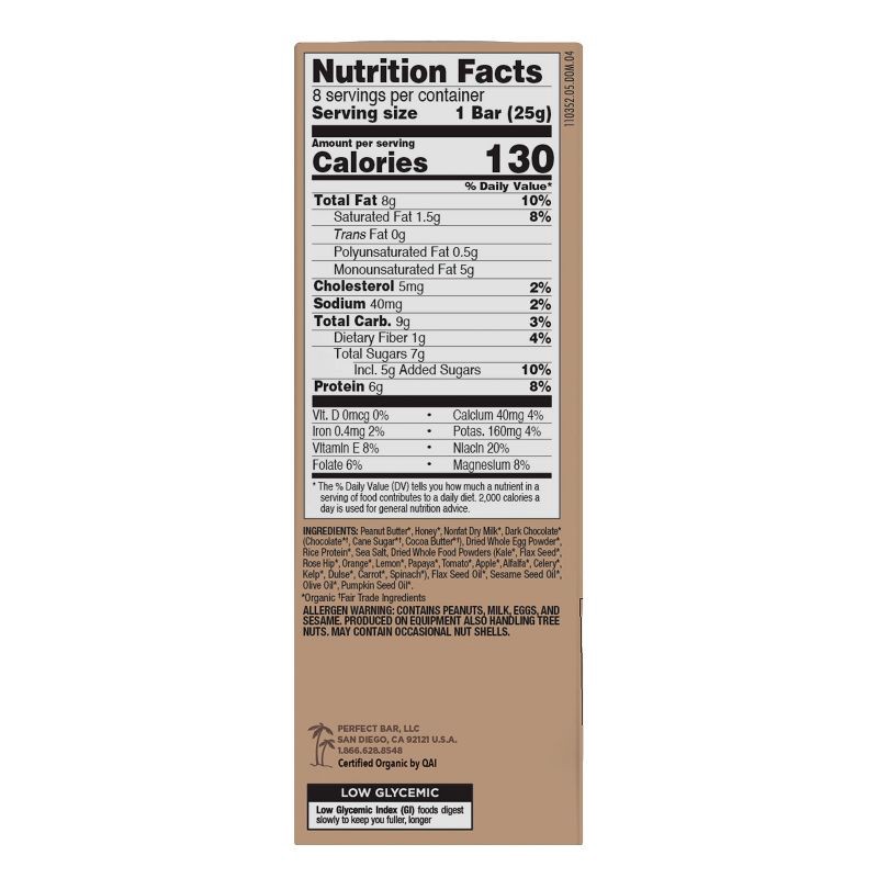 slide 13 of 19, Perfect Bar Dark Chocolate Chip Peanut Butter Mini Protein Bars - 7oz/8ct, 7 oz, 8 ct