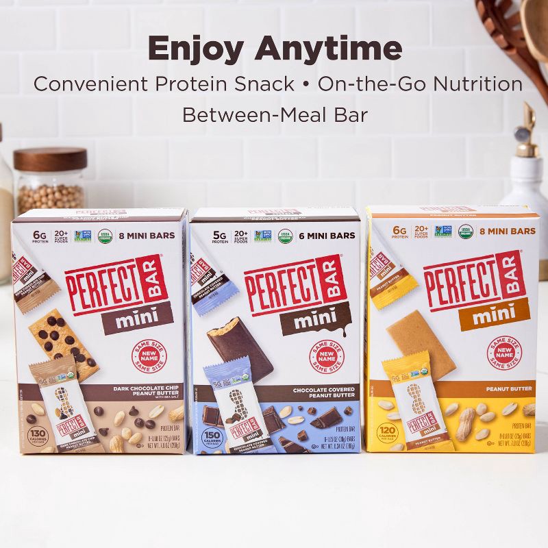 slide 17 of 19, Perfect Bar Dark Chocolate Chip Peanut Butter Mini Protein Bars - 7oz/8ct, 7 oz, 8 ct