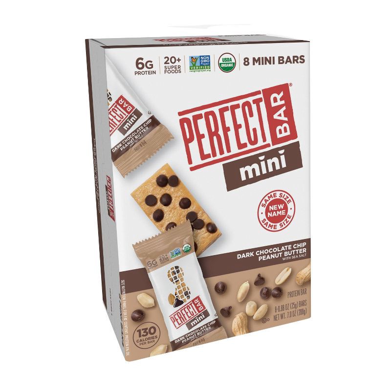 slide 9 of 19, Perfect Bar Dark Chocolate Chip Peanut Butter Mini Protein Bars - 7oz/8ct, 7 oz, 8 ct
