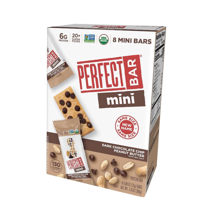 slide 10 of 19, Perfect Bar Dark Chocolate Chip Peanut Butter Mini Protein Bars - 7oz/8ct, 7 oz, 8 ct