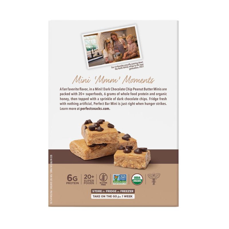 slide 11 of 19, Perfect Bar Dark Chocolate Chip Peanut Butter Mini Protein Bars - 7oz/8ct, 7 oz, 8 ct