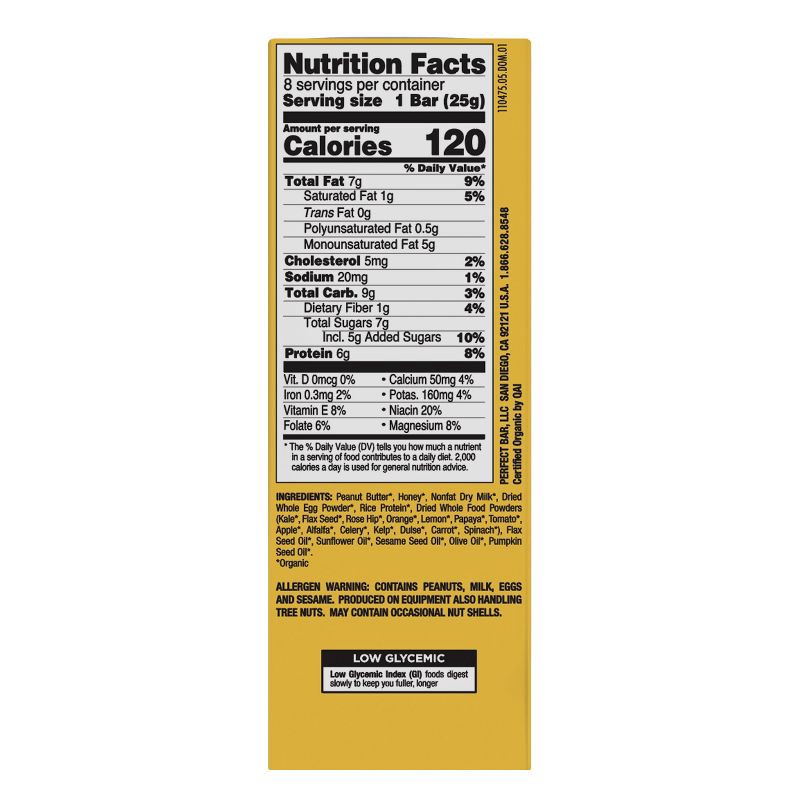 slide 3 of 12, Perfect Bar Peanut Butter Snack Size Protein Bars - 7oz/8ct, 7 oz, 8 ct