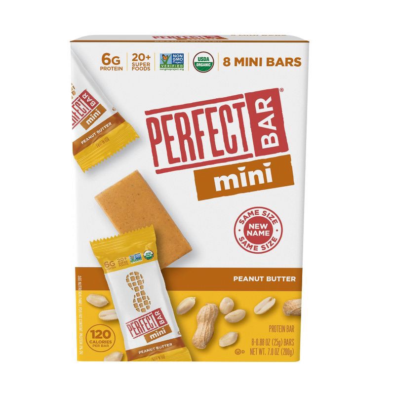 slide 4 of 5, Perfect Bar Peanut Butter Snack Size Protein Bars - 7oz/8ct, 7 oz, 8 ct