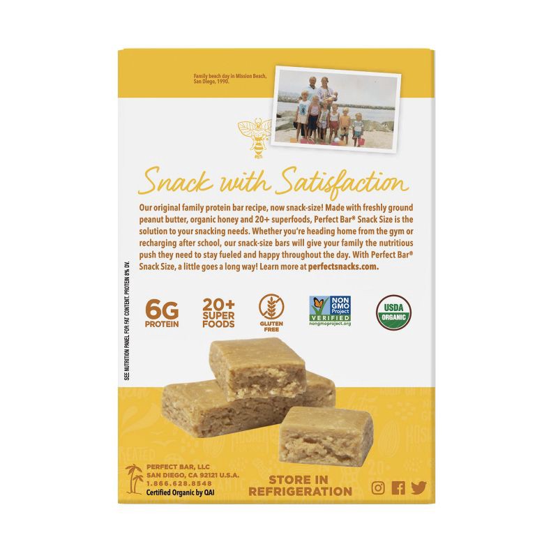 slide 5 of 12, Perfect Bar Peanut Butter Snack Size Protein Bars - 7oz/8ct, 7 oz, 8 ct