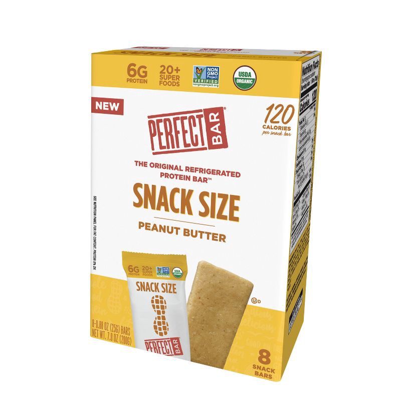slide 8 of 12, Perfect Bar Peanut Butter Snack Size Protein Bars - 7oz/8ct, 7 oz, 8 ct