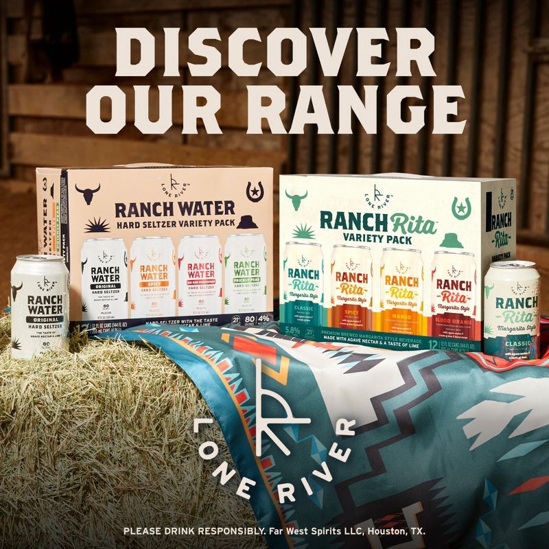 slide 8 of 12, Lone River Ranch Water Hard Seltzer Variety Pack - 12pk/12 fl oz Cans, 12 ct; 12 fl oz