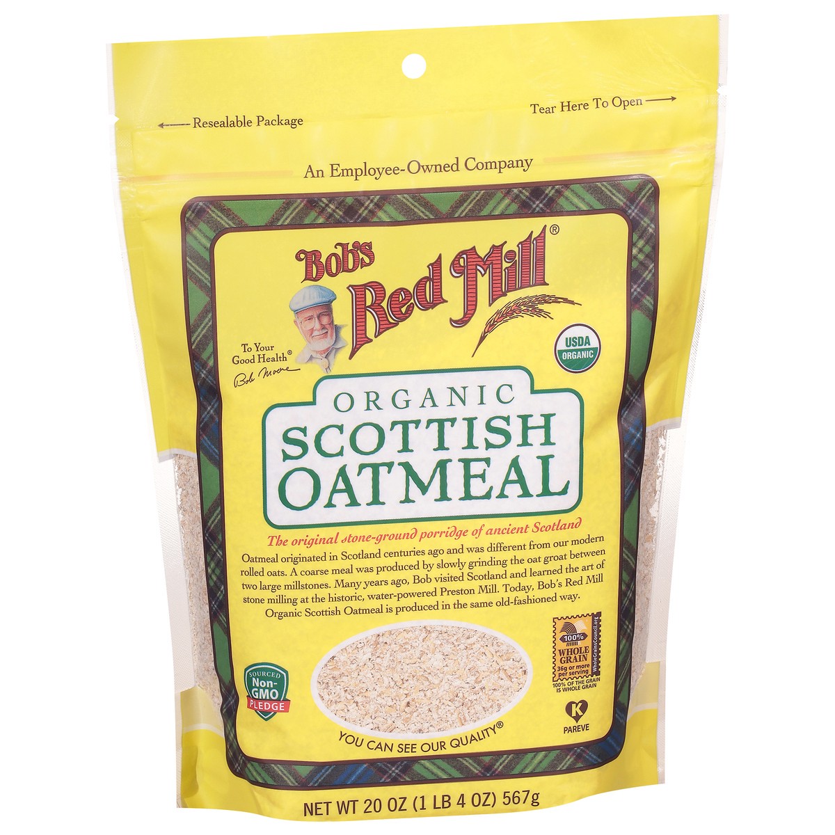 slide 2 of 9, Bob's Red Mill Scottish Organic Oatmeal 20 oz, 20 oz