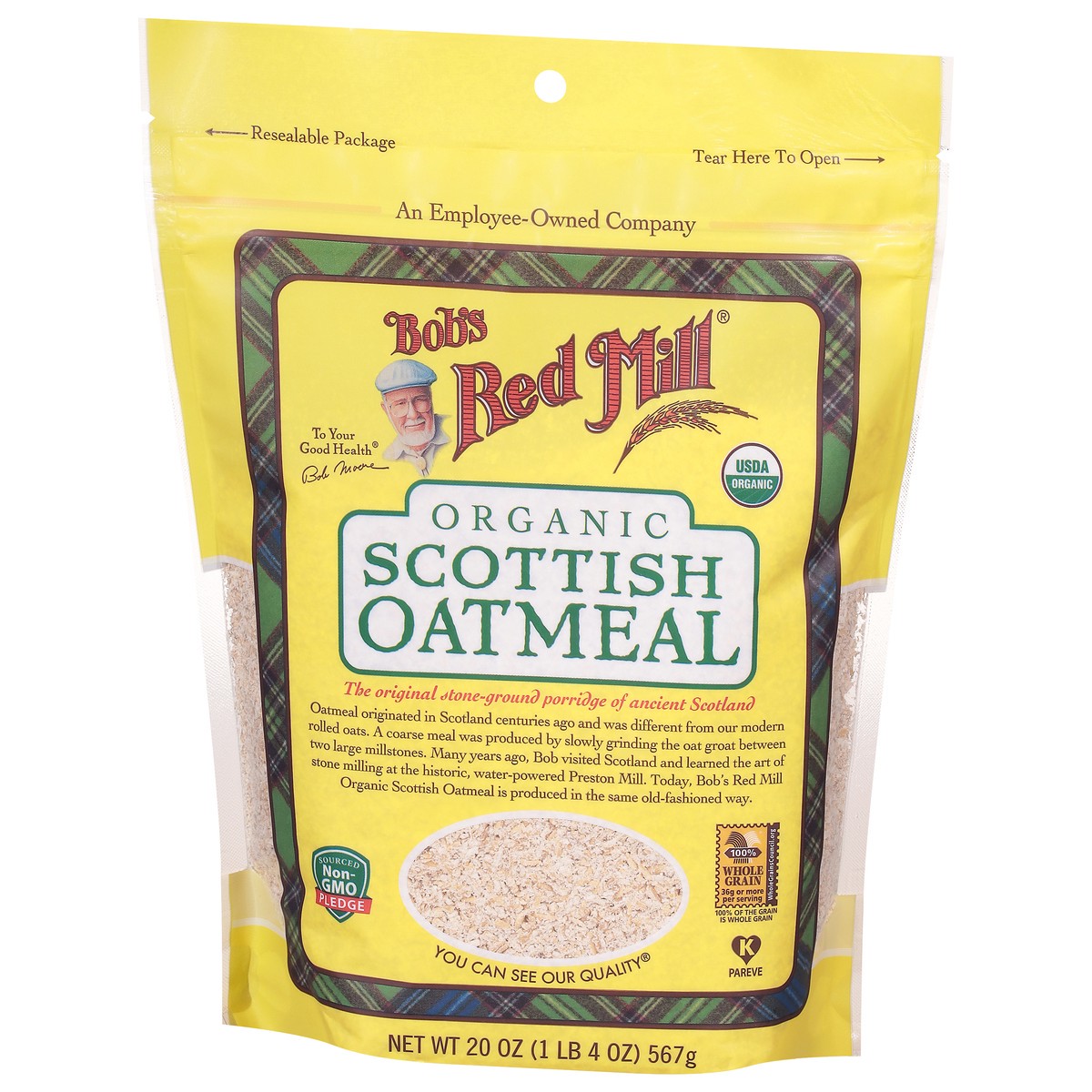 slide 3 of 9, Bob's Red Mill Scottish Organic Oatmeal 20 oz, 20 oz