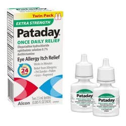 Pataday Once Daily Relief Extra Strength Allergy Eye Drops - Twin Pack - 0.17 fl oz