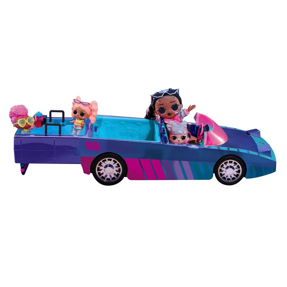 slide 2 of 5, L.O.L. Surprise! Dance Machine Car with Exclusive Doll, Surprise Pool, Dance Floor and Magic Blacklight, 1 ct