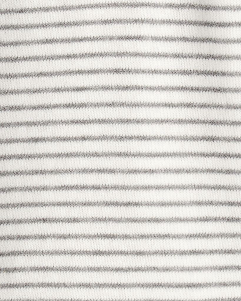 slide 2 of 3, Baby Boy Long-Sleeve Striped Hooded Top - Grey Grey 6M, 1 ct