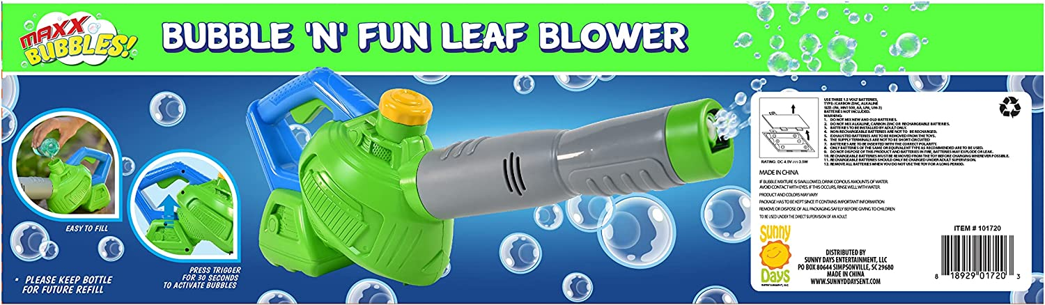 slide 2 of 8, Sunny Days Entertainment Maxx Bubbles Motorized Bubble 'N' Fun Leaf Blower, 1 ct