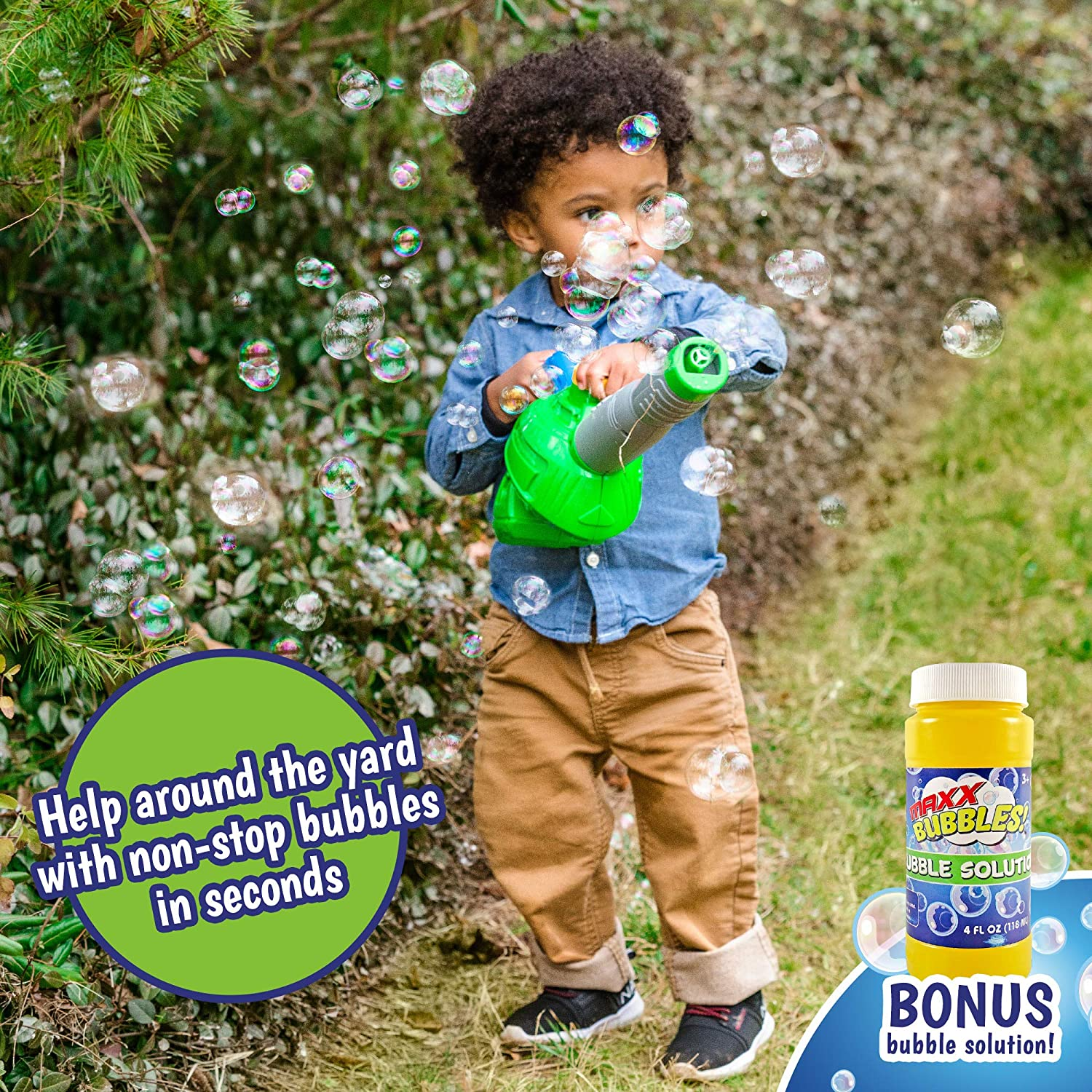 slide 7 of 8, Sunny Days Entertainment Maxx Bubbles Motorized Bubble 'N' Fun Leaf Blower, 1 ct