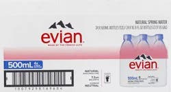 evian Natural Spring Water 24 ea