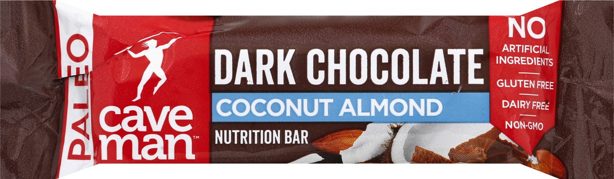 slide 6 of 10, Caveman Dark Chocolate Coconut Almond Nutrition Bar 1.41 oz, 1.41 oz