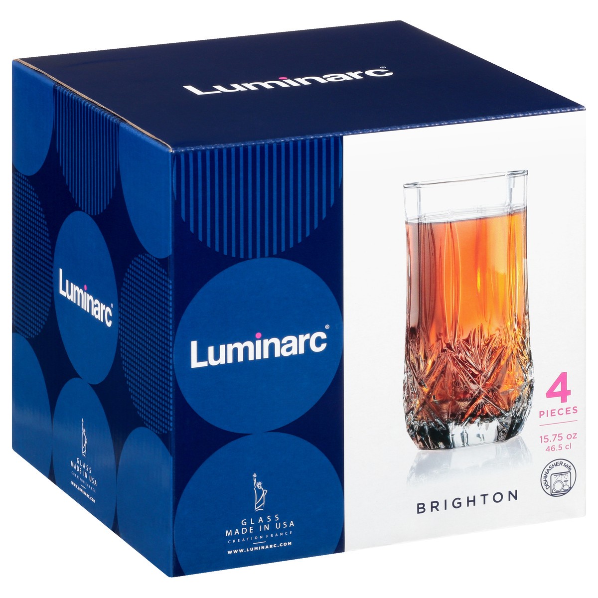 slide 2 of 11, Luminarc Brighton 15.75 Ounce Glass 4 ea, 4 ct