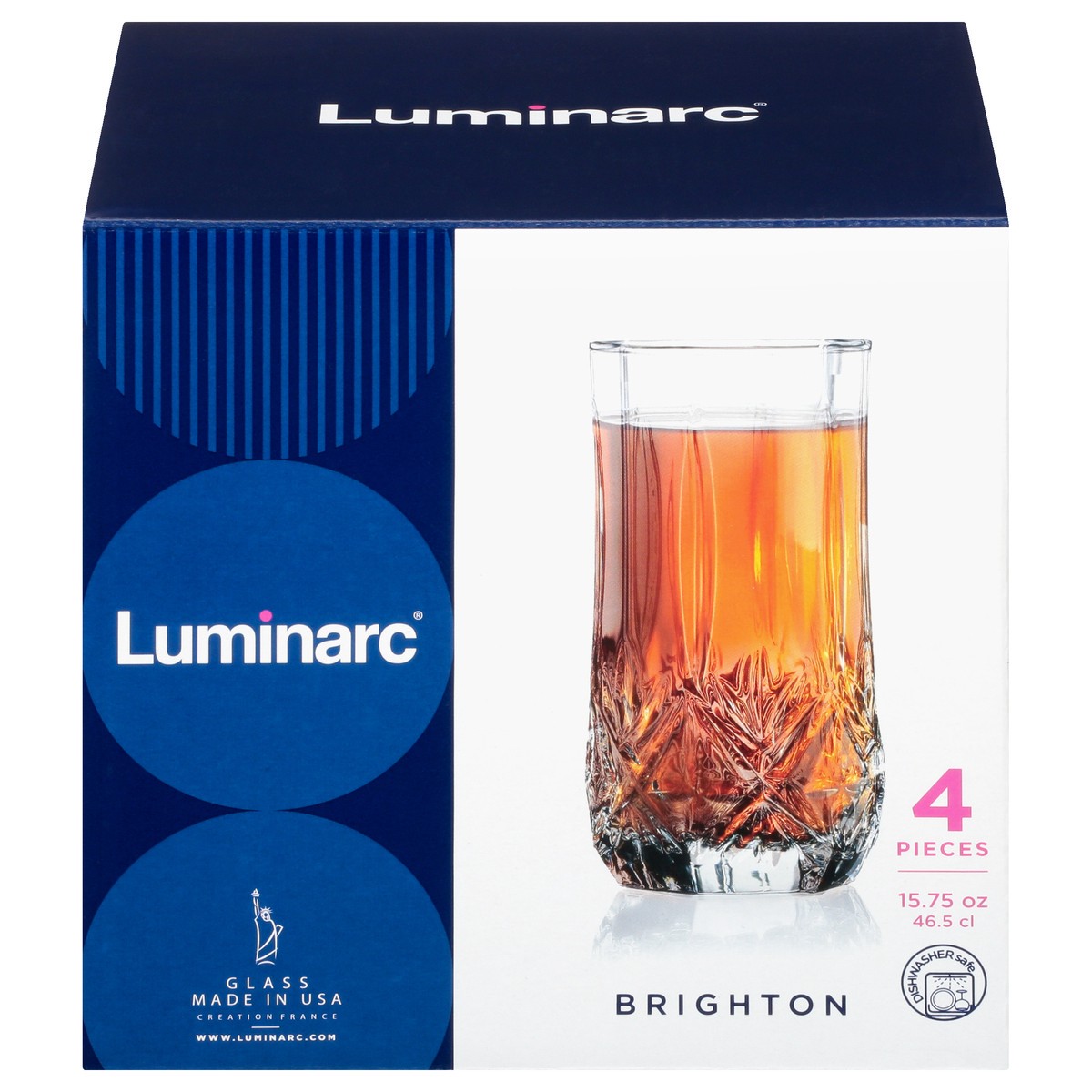 slide 1 of 11, Luminarc Brighton 15.75 Ounce Glass 4 ea, 4 ct