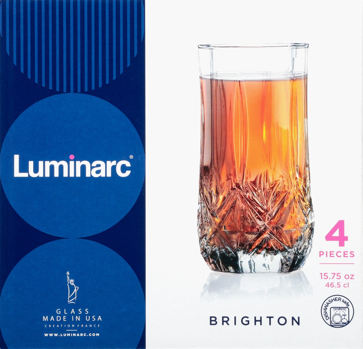 slide 3 of 11, Luminarc Brighton 15.75 Ounce Glass 4 ea, 4 ct