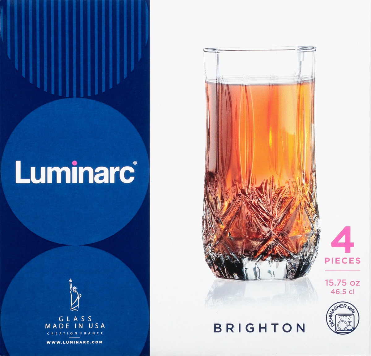 slide 11 of 11, Luminarc Brighton 15.75 Ounce Glass 4 ea, 4 ct