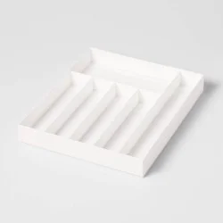 6 Compartment Organizer White - Brightroom™: In-Drawer Silverware & Utensils Organizer, Dishwasher-Safe, 16"x13.3"