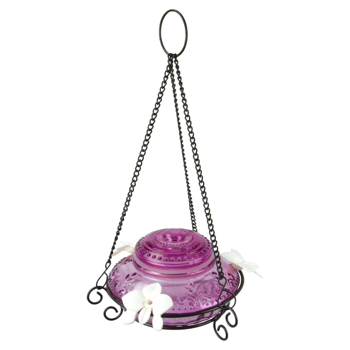 slide 1 of 21, Nature's Way Antique Top-Fill Plum Hummingbird Glass Feeder, 1 ct