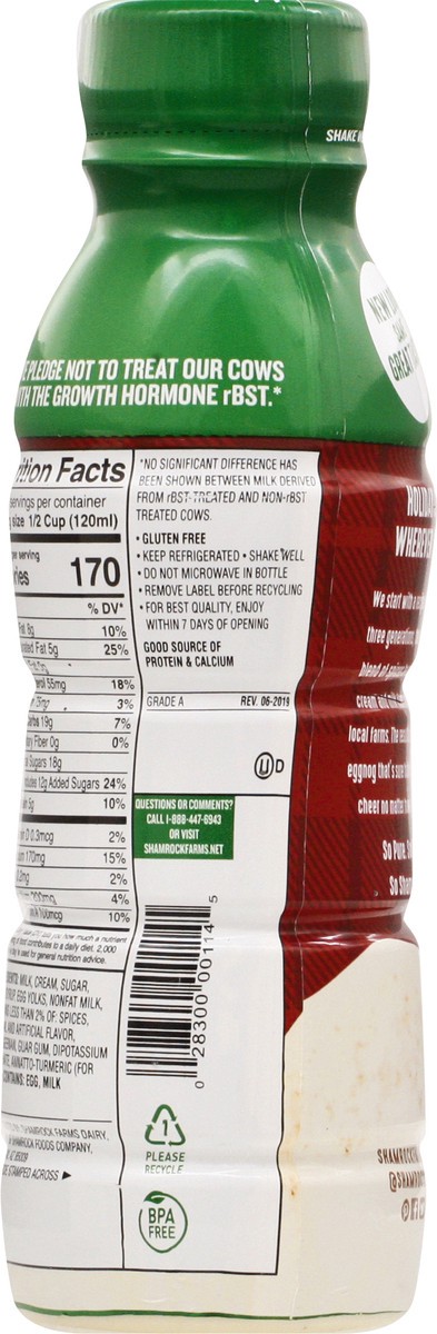 slide 5 of 9, Shamrock Farms Traditional Holiday Spice Eggnog - 12 fl oz, 12 fl oz