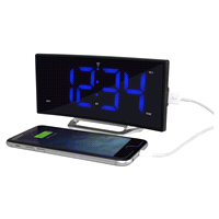 slide 11 of 17, La Crosse Atomic Curved LED Alarm Clock, 1 ct