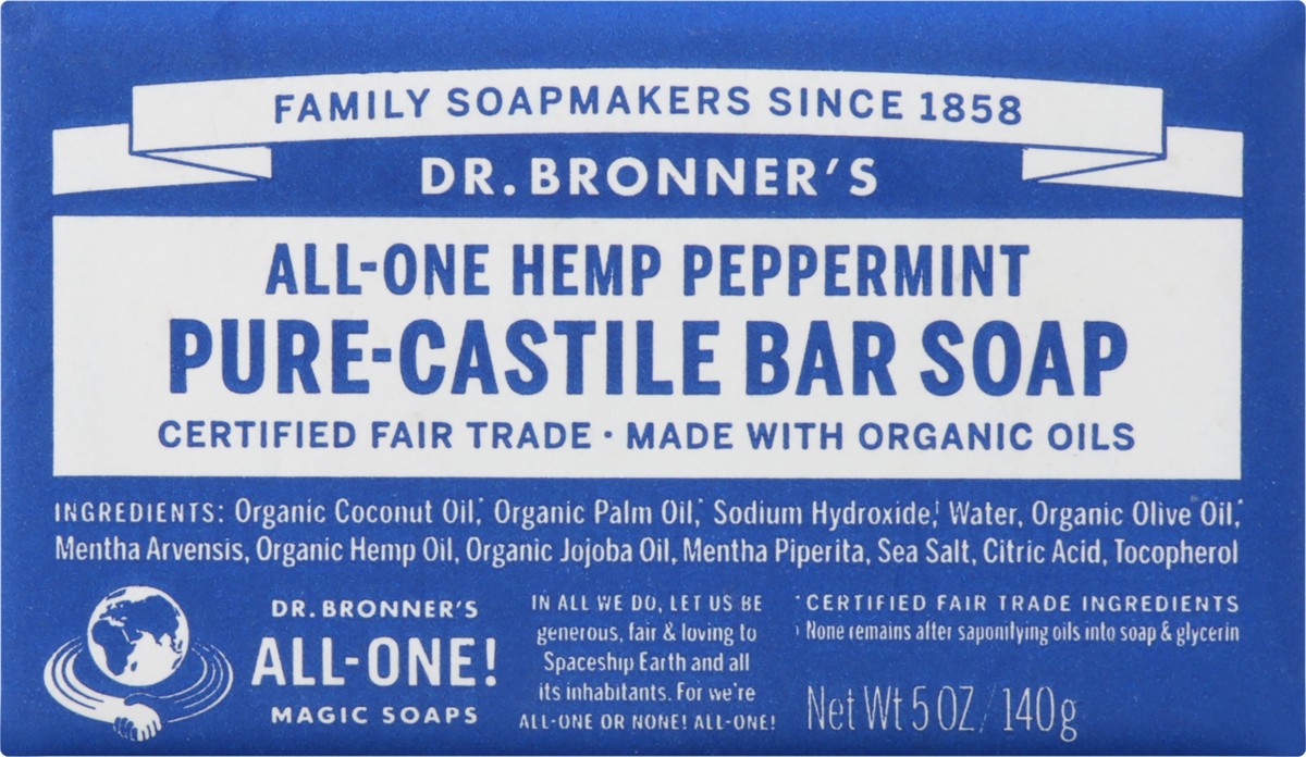 slide 1 of 12, Dr. Bronner's Castile Bar Soap Peppermintorg, 5 oz