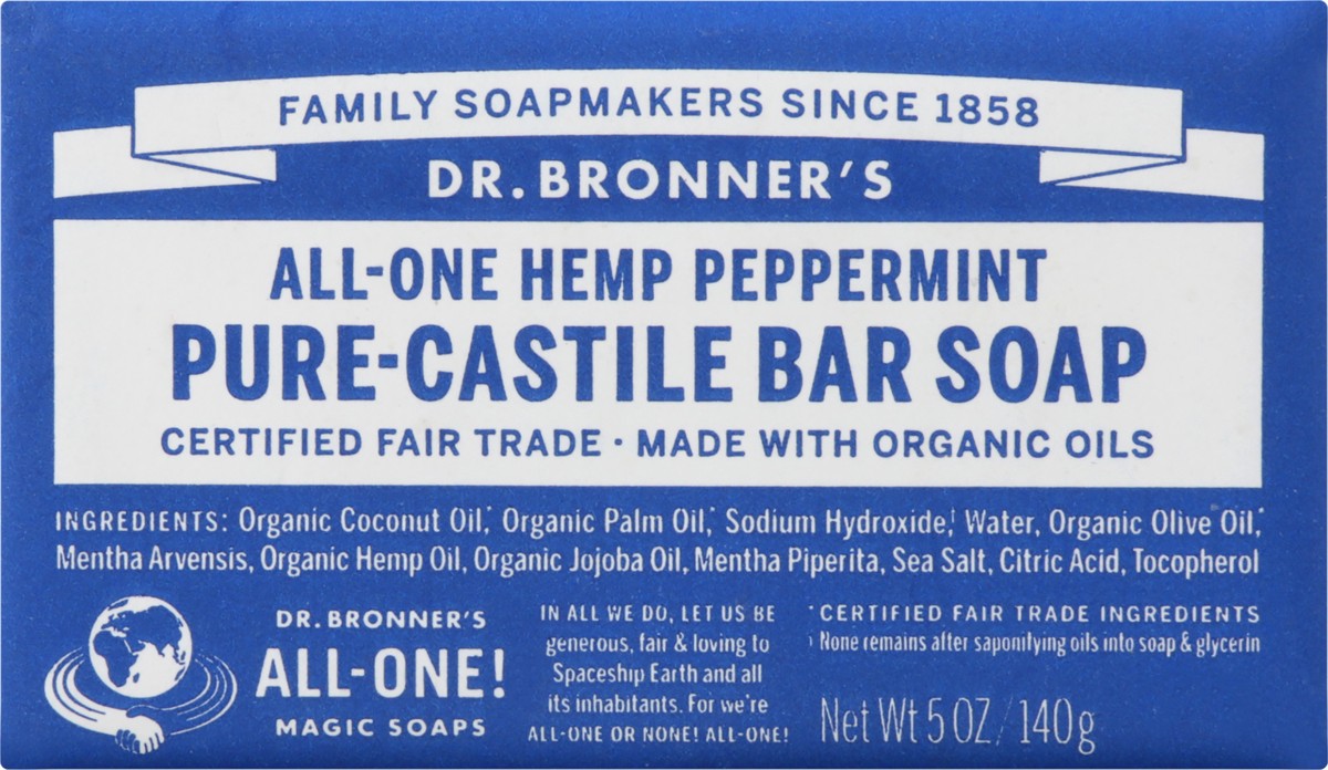 slide 6 of 12, Dr. Bronner's Castile Bar Soap Peppermintorg, 5 oz