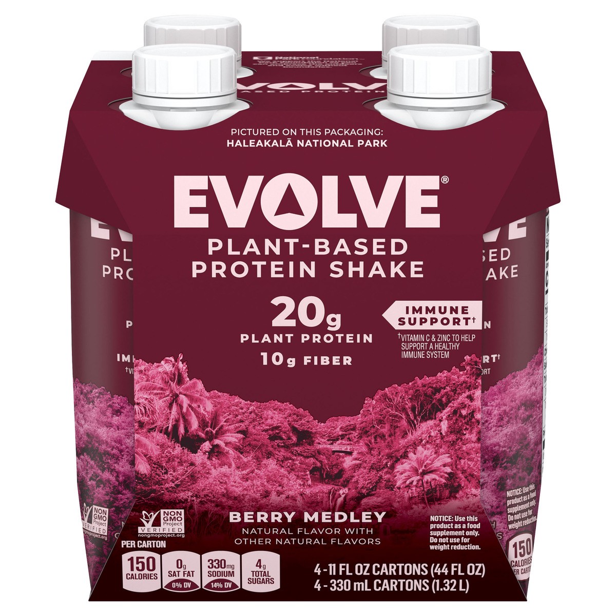 slide 1 of 3, Evolve Protein Shake, 132 oz