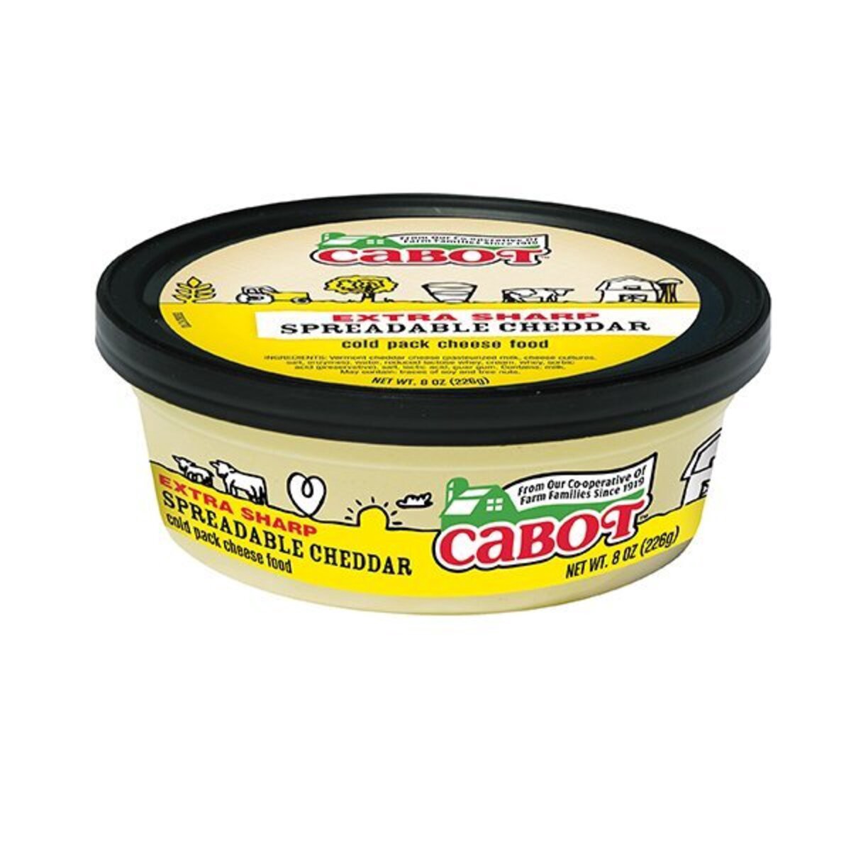 slide 1 of 7, Cabot Extra Sharp Cheddar Cheese Spread, 8 oz