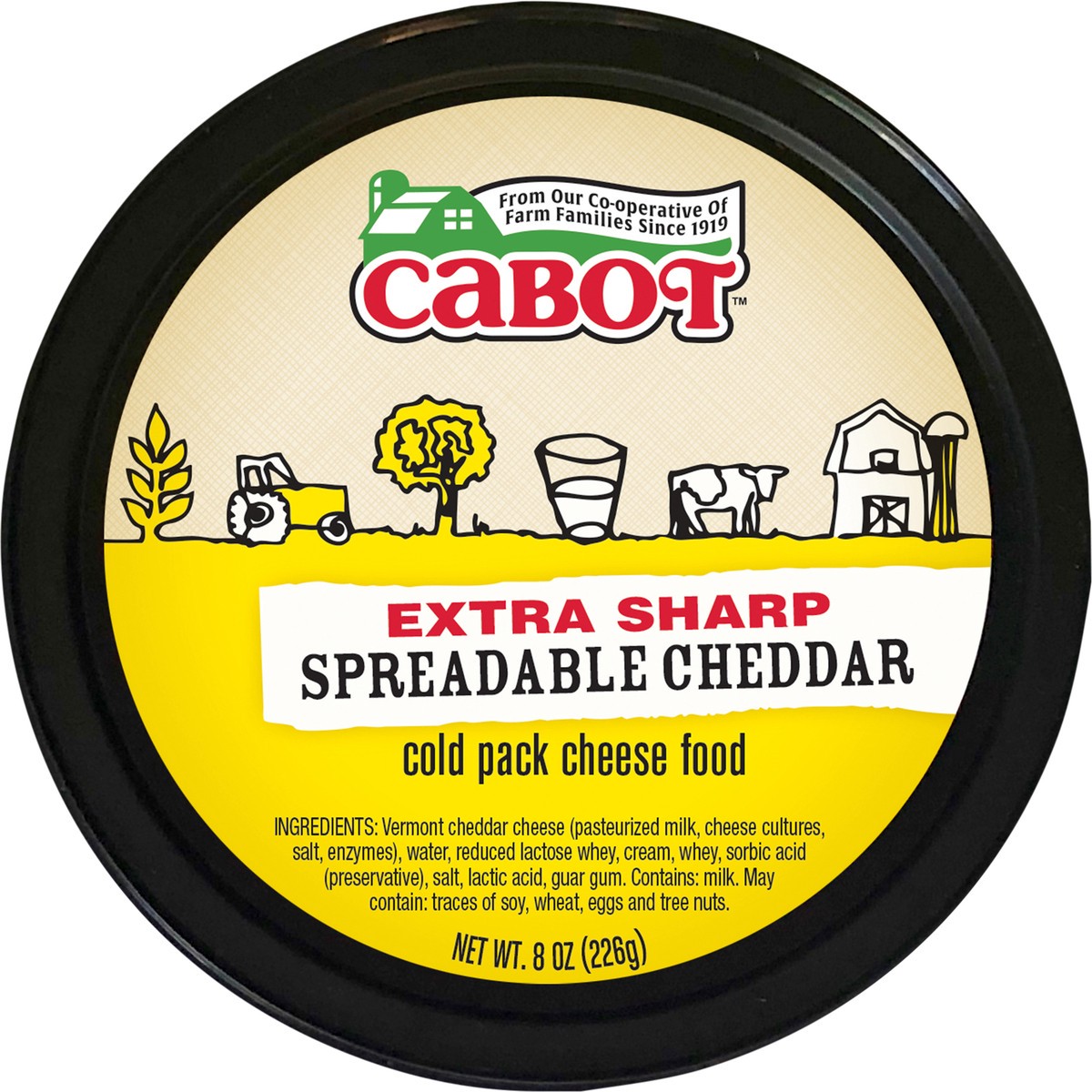 slide 4 of 7, Cabot Extra Sharp Cheddar Cheese Spread, 8 oz