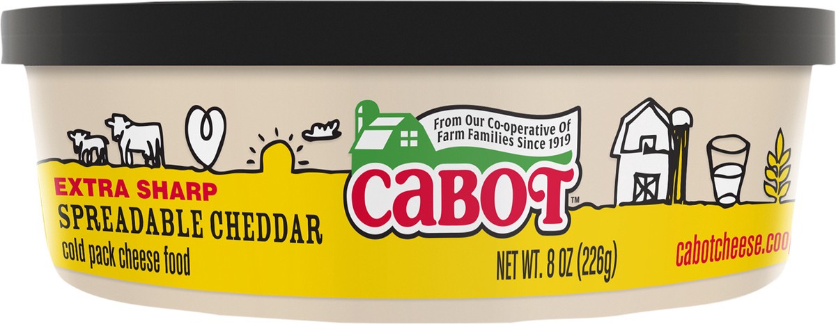 slide 5 of 7, Cabot Extra Sharp Cheddar Cheese Spread, 8 oz