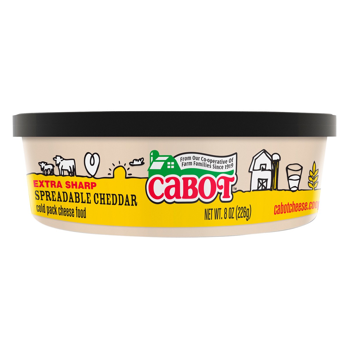 slide 7 of 7, Cabot Extra Sharp Cheddar Cheese Spread, 8 oz