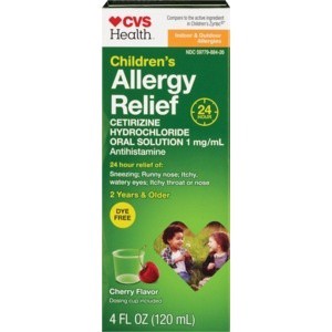 slide 1 of 1, CVS Health Children Cetirizine Hydrochloride Oral Solution Cherry, 4 oz
