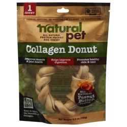 Natural Pet Collagen Donut Peanut Butter Flavor Dog Chews 1 ea